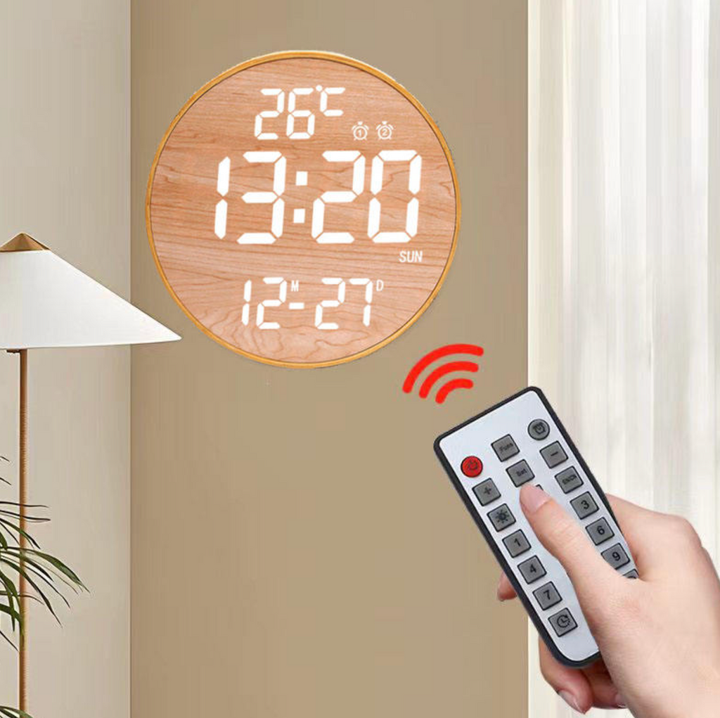 Large LED Digital Wall Clock with Calendar – Modern Display Clock for Home & Office
