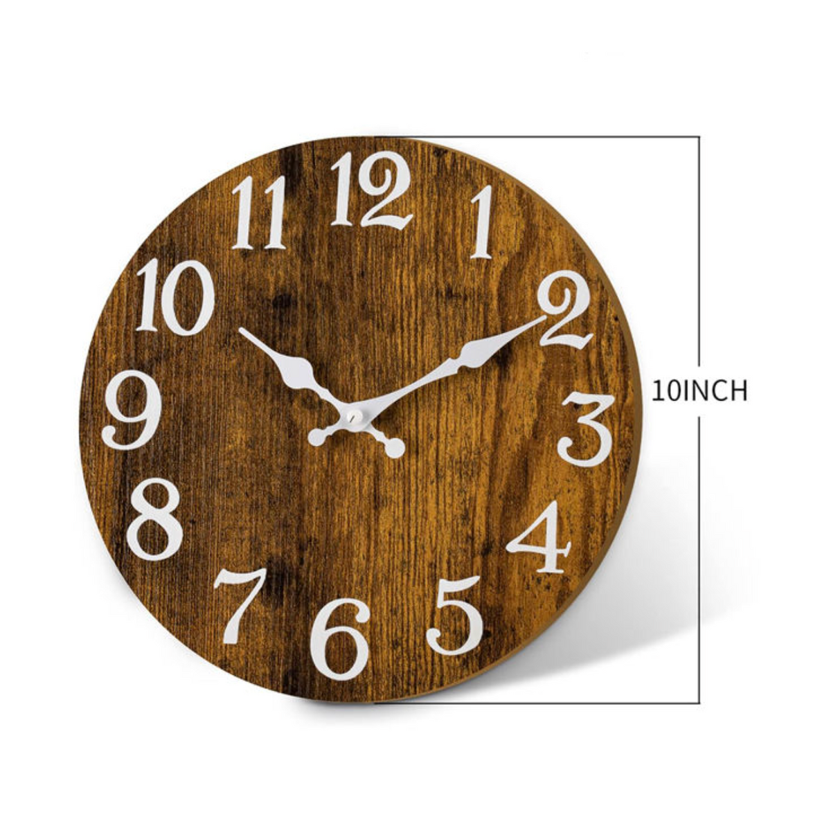 Minimalist Wooden Silent Wall Clock – Battery-Powered Modern Home Décor